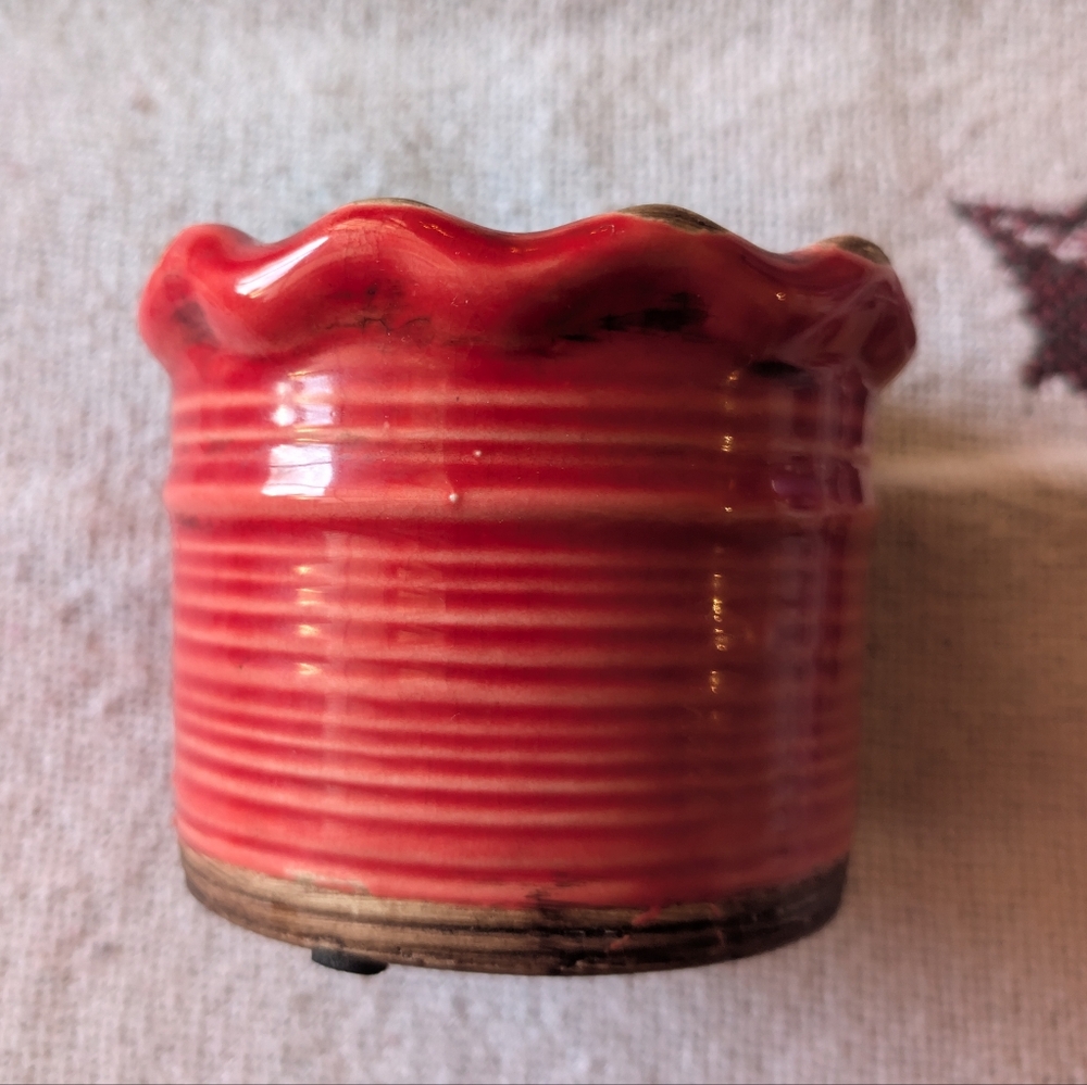 Red Ceramic Planter